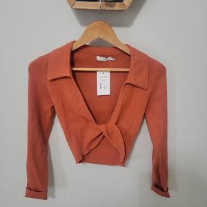 Lush size large orange sweater